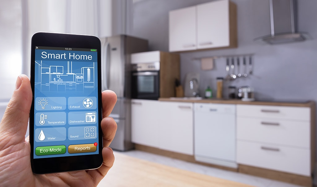 smartphone showing the smart home leak detection app